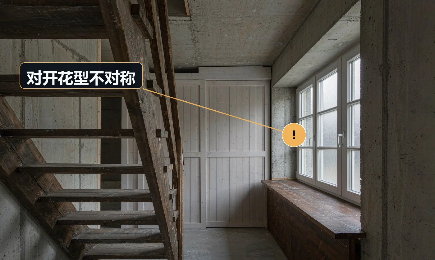 现象:两片窗帘合上后花型对不上,看着别扭。原因:裁剪时未按花型对位;两片用不同布段