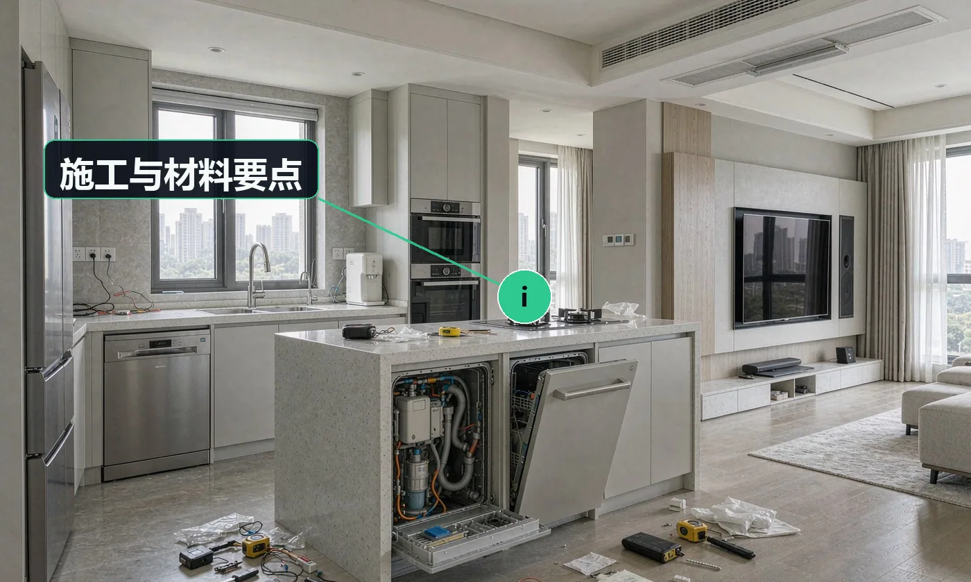 施工与材料要点:电器是「半包」体系里最优质的高毛利项,卖的是搭配与省心,不是参数;客户真正需要的是「你帮我选好、装好、出问题你负责」,而不是一张参数表