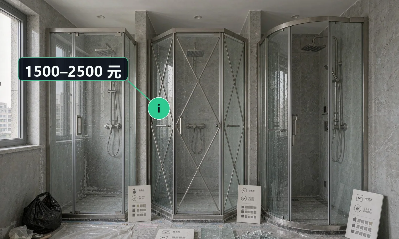 价格区间:一字型 1500–2500 元 / 套;钻石型 / 弧形 2500–5000 元 / 套;纳米易洁涂层 200–600 元;防爆膜通常含在主价内