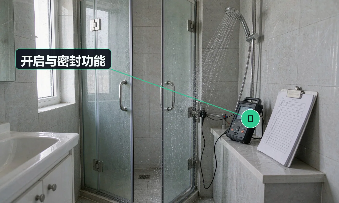 检查方式:逐次开合 + 淋水测试。合格标准:开合顺畅、磁吸贴合、关闭后无渗水缝