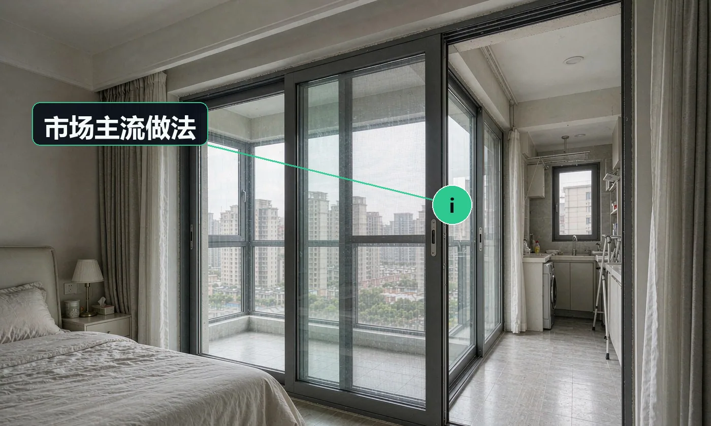 市场主流做法:临街与老小区换窗是刚需,需求确定性强;系统窗品牌化明显,价格不透明,议价空间较大