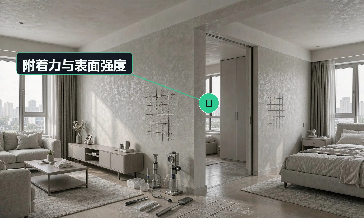 检查方式:划格法 + 手刮测试。合格标准:无起皮、无粉化、无脱落